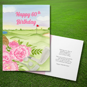 Carte Joyeux 60e Anniversaire Pivoines Sur Parcours De G