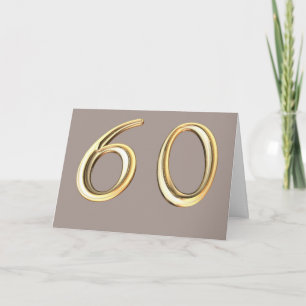 Carte Joyeux 60e anniversaire soixante 60 60e