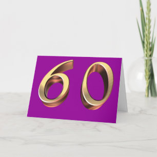 Carte Joyeux 60e anniversaire soixante-dix soixante 60