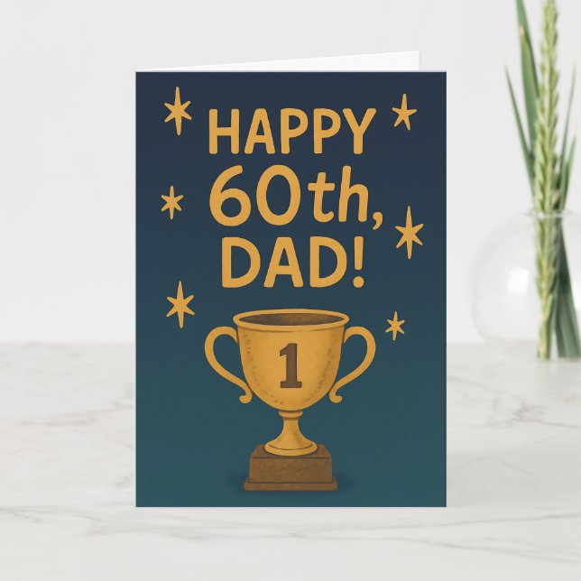 Carte Joyeux 60e, Papa ! #1 Trophée (Devant)
