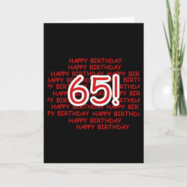 Carte Joyeux 65e anniversaire (Devant)
