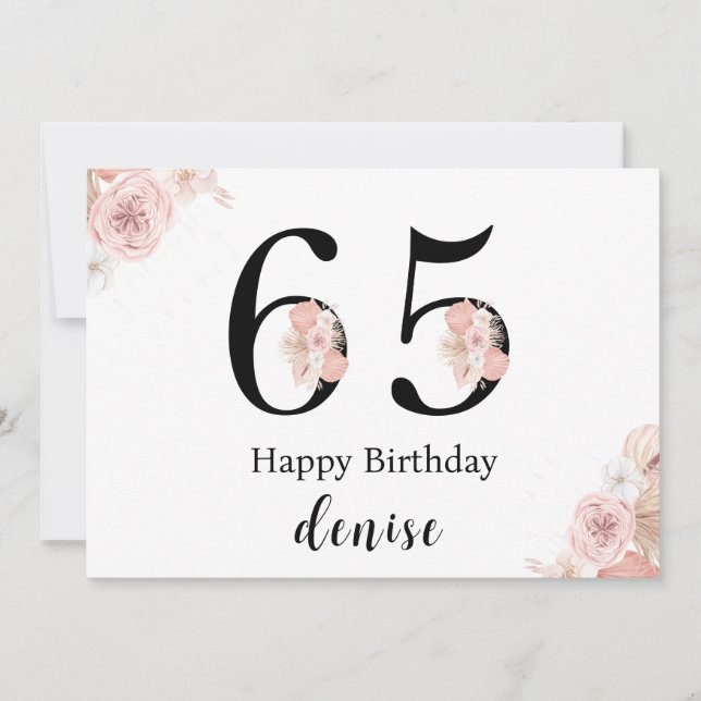 Carte Joyeux 65e anniversaire personnalisé (Devant)