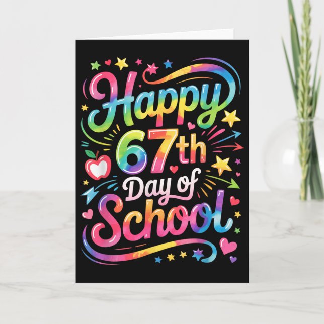 Carte Joyeux 67 Jours D'école Meme100e Jour D'école Ti (Devant)