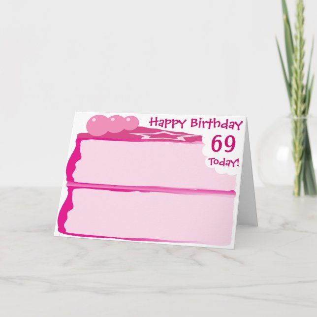 Carte Joyeux 69e anniversaire (Devant)