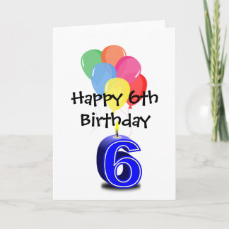 Carte Joyeux 6e anniversaire