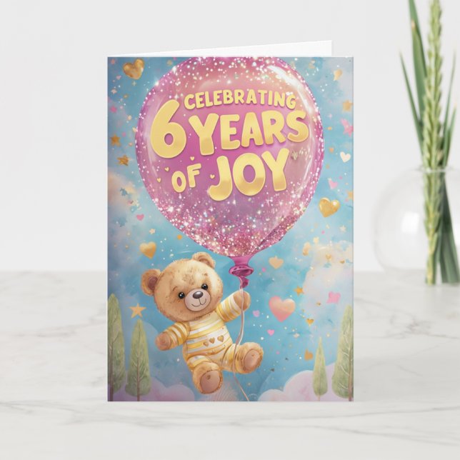 Carte Joyeux 6e anniversaire (Devant)