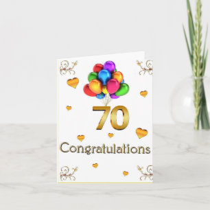 Carte Joyeux 70e anniversaire