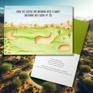 Carte Joyeux 70e Anniversaire Aquarelle du parcours de g