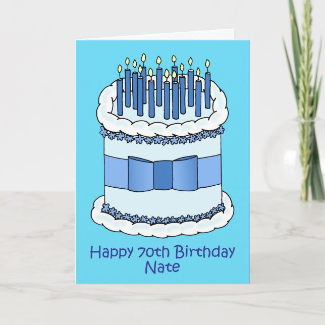 Carte Joyeux 70e Anniversaire Nate (Devant)