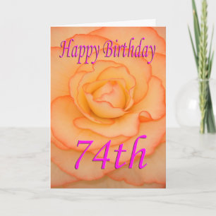Carte Joyeux 74e Anniversaire Fleur
