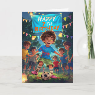 Carte Joyeux 7e anniversaire