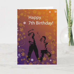 Carte Joyeux 7e anniversaire pour garçon