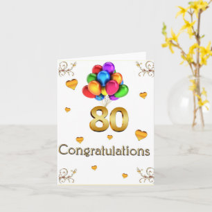 Carte Joyeux 80e Anniversaire