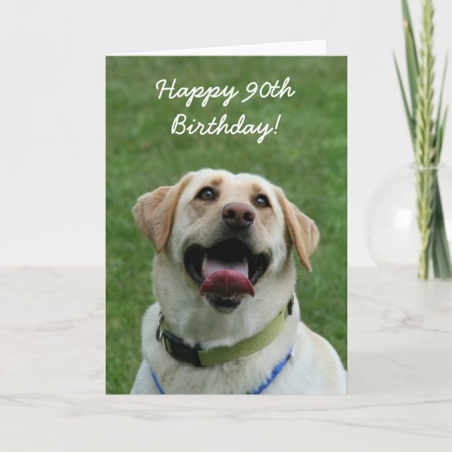 Carte Joyeux 80e anniversaire Labrador Retriever Card (Devant)