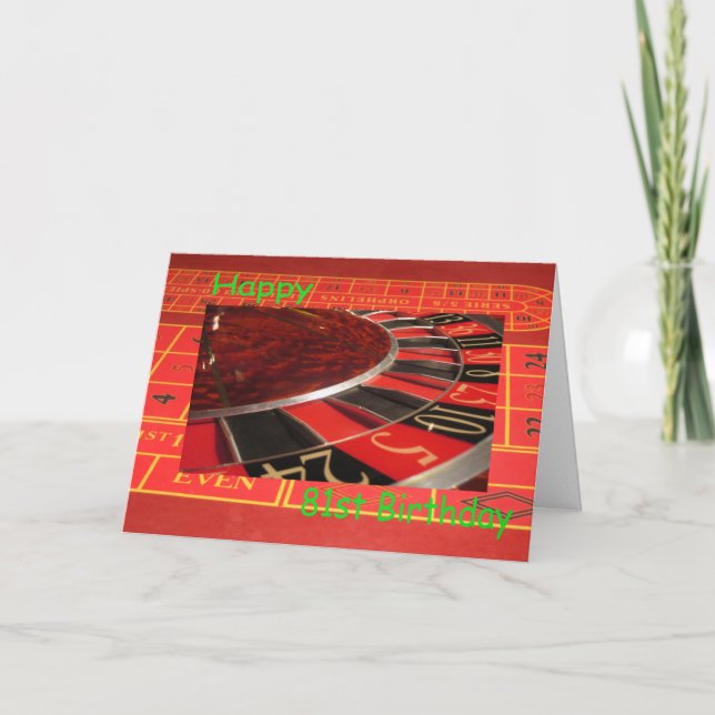Carte Joyeux 81e Anniversaire Roulette (Devant)