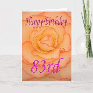 Carte Joyeux 83ème anniversaire Flower