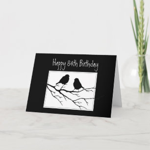 Carte Joyeux 84, 84, Quatre Anniversaire Deux Oiseaux