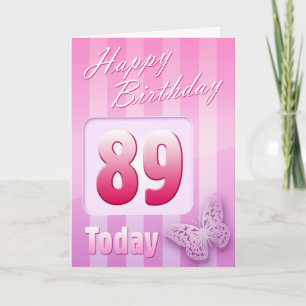 Carte Joyeux 89e anniversaire Grand Mère Grande-tante ma