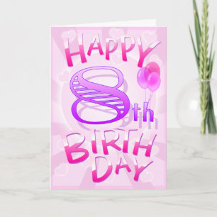 Carte Joyeux 8e anniversaire