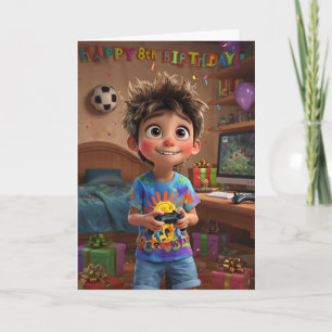 Carte Joyeux 8e anniversaire