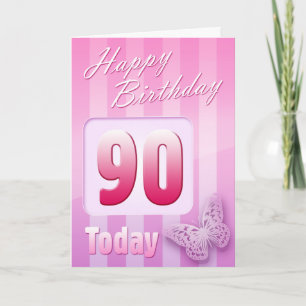 Carte Joyeux 90e anniversaire Grand Mère Grande-tante ma
