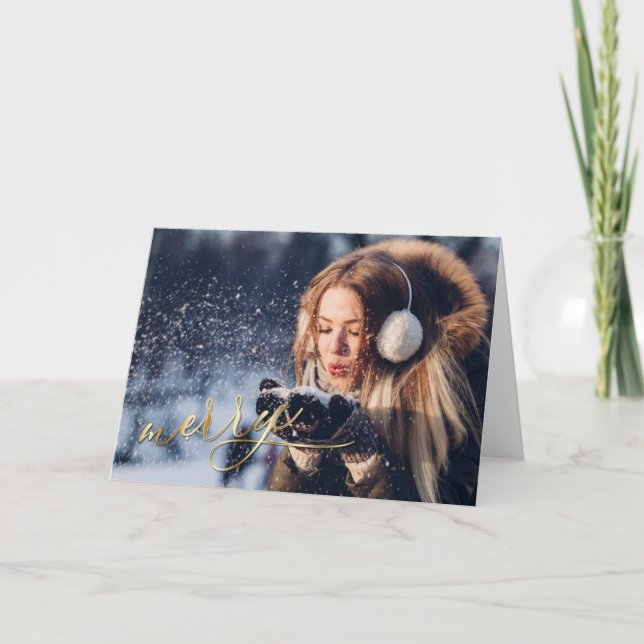 Carte Joyeux - Ajouter VOTRE PHOTO (Devant)