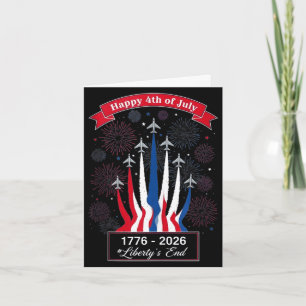 Carte Joyeux américain 1776 2026 États-Unis patriotique