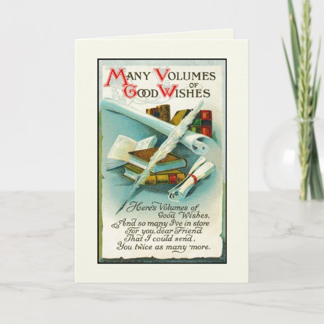Carte Joyeux Amoureux du livre d'anniversaire, Volumes d (Devant)