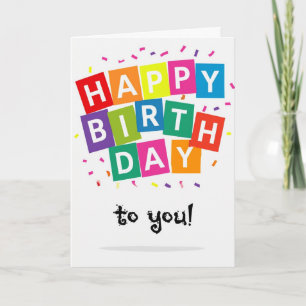 Carte Joyeux anniversaire
