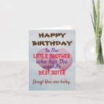 Carte Joyeux anniversaire<br><div class="desc">Nothing is better than a sibling relationship and nothing will beat a cheeky birthday card that will remhim of how awesome you are ; P</div>