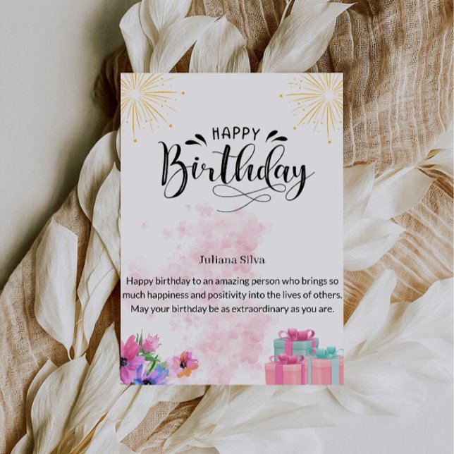 Carte Joyeux Anniversaire (Happy Birthday Card)