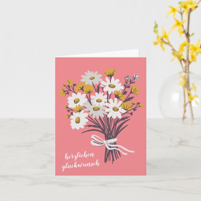 Carte Joyeux anniversaire (Fleur jaune)