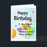 Carte Joyeux anniversaire<br><div class="desc">Joyeux anniversaire - Cartes d'anniversaire amusantes</div>