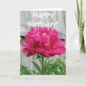 Carte Pivoine De Joyeux Anniversaire Zazzle Fr