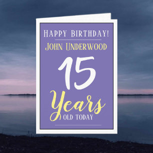 Carte Joyeux anniversaire 15 ans