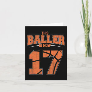Carte Joyeux Anniversaire 17 Ans Basketball Garçons Seve