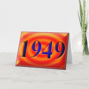 Carte Joyeux anniversaire 1949 ans d'années '40 des