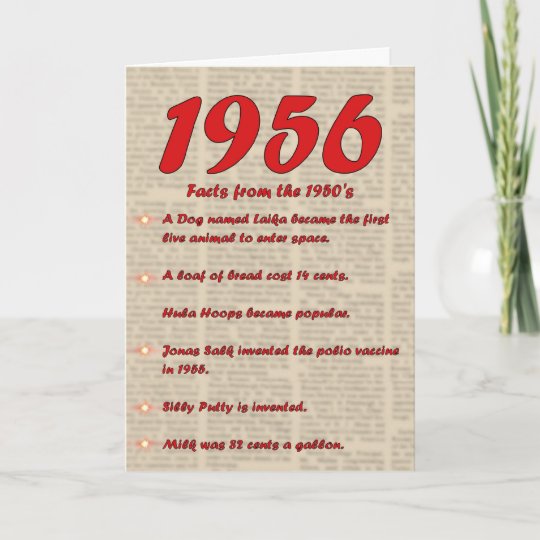 Carte Joyeux Anniversaire 1956 Ans Des Annees 50 Les Zazzle Fr