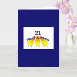 Carte Joyeux anniversaire 21 Christian Card