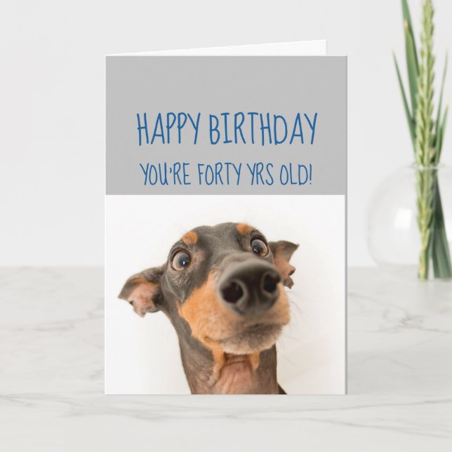 Carte Joyeux Anniversaire 40ème Secret à regarder JEUNE  (Devant)