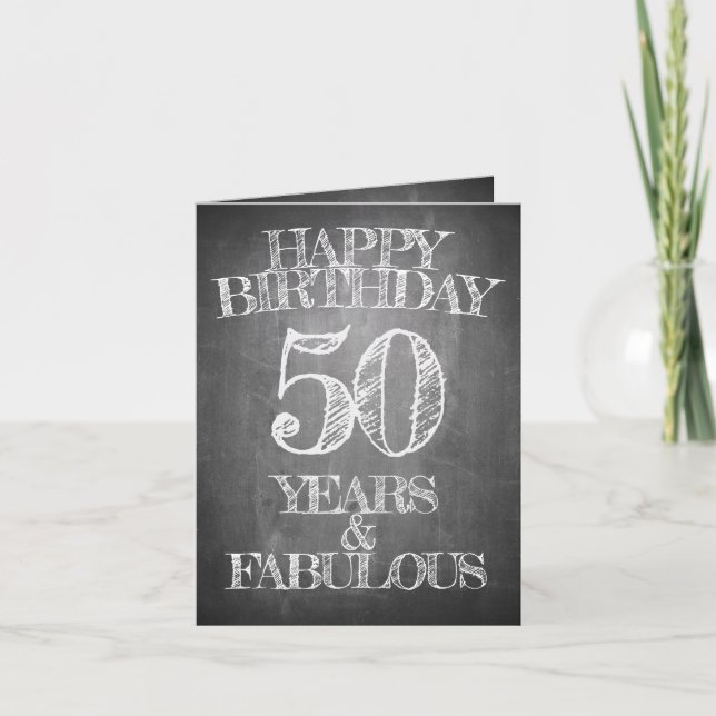 Carte Joyeux anniversaire - 50 ans et fabuleux (Devant)