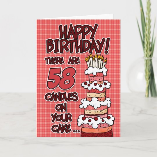 Carte Joyeux Anniversaire 58 Annees Zazzle Fr