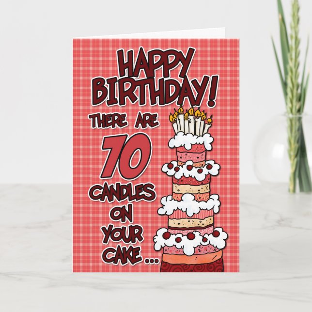 Carte Joyeux anniversaire - 70 ans (Devant)
