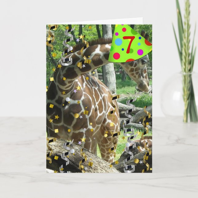 Carte Joyeux anniversaire 7 ans (Devant)