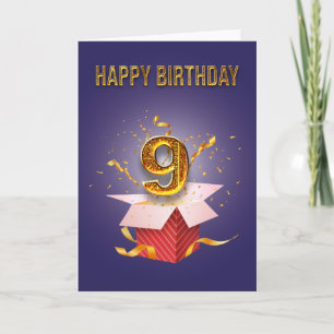 Carte Joyeux anniversaire 9 Basic
