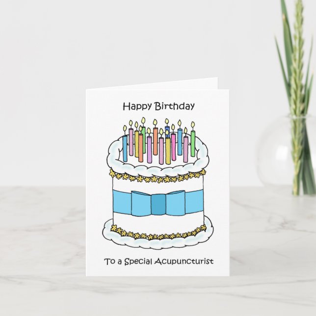 Carte Joyeux anniversaire à Acupuncturist (Devant)