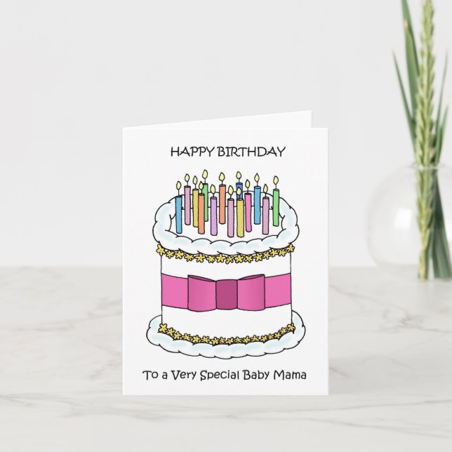 Carte Joyeux anniversaire à Baby Mama (Devant)