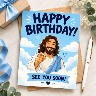 Carte Joyeux Anniversaire — À Bientôt !