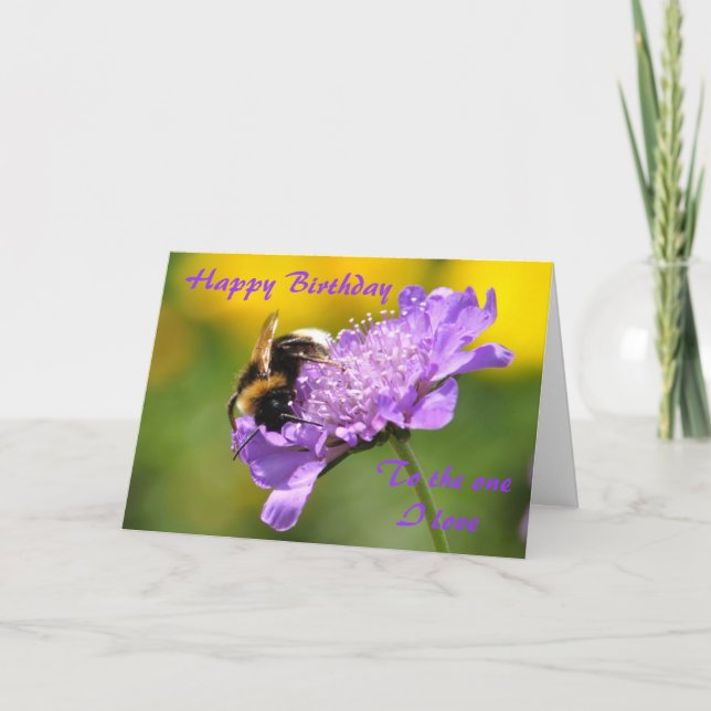 Carte Joyeux anniversaire, à celui que j'aime (Devant)