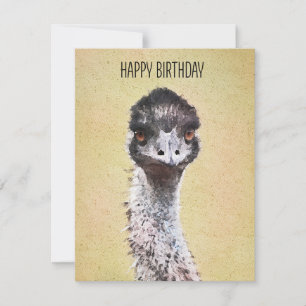 Carte Joyeux Anniversaire À Emu